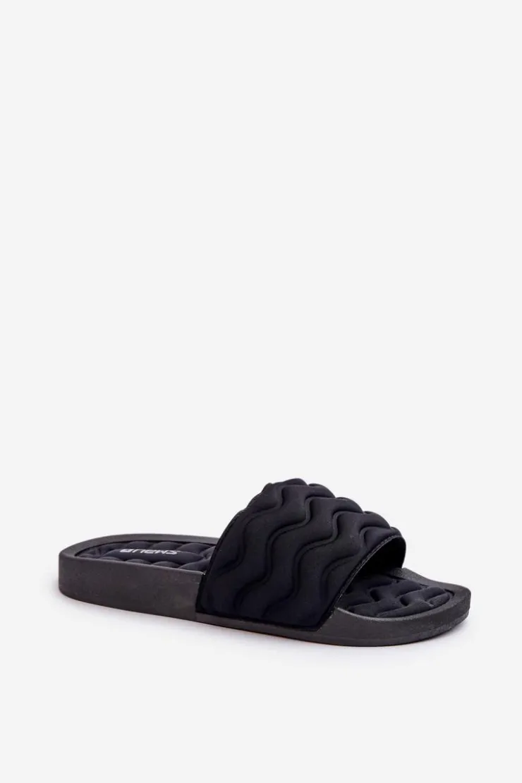 Damskie Evento Lekkie Klapki Damskie Na Basen Czarne Beliordia