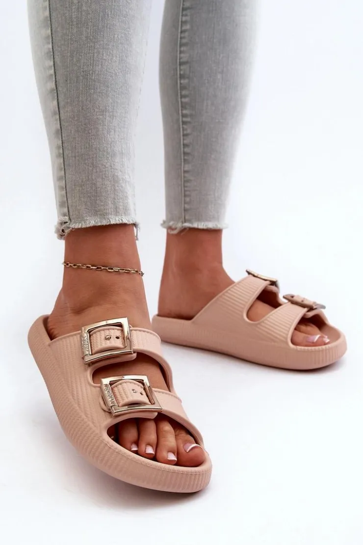 Damskie ZAXY Lekkie Klapki Damskie LL285087 Beżowe