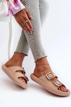 Damskie ZAXY Lekkie Klapki Damskie LL285087 Beżowe