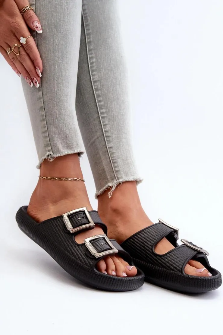 ZAXY Klapki Damskie Klasyczne*Lekkie Klapki Damskie LL285088 Czarne Czarny