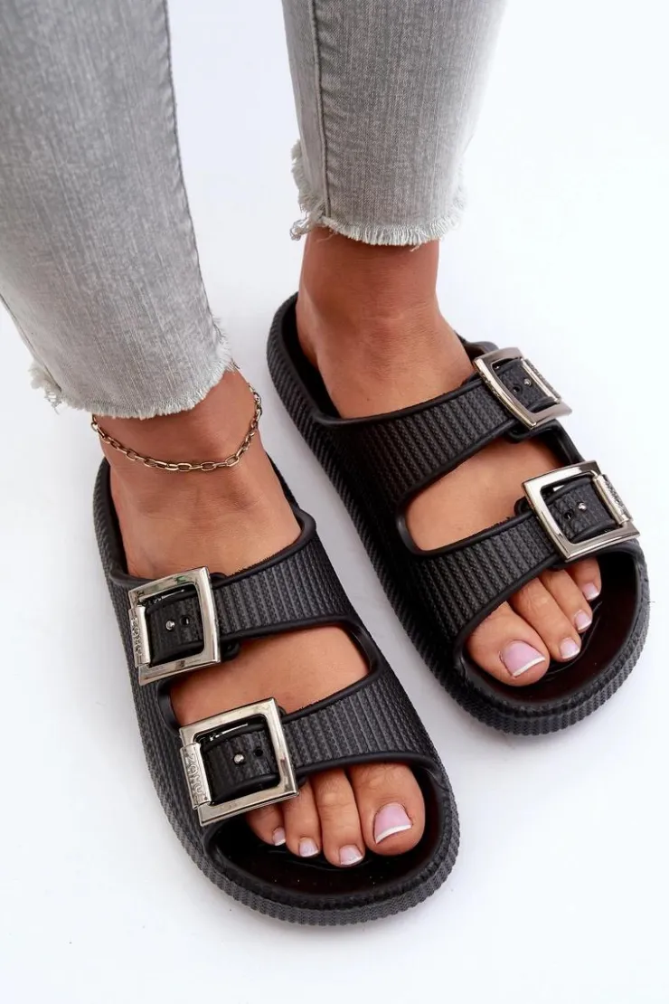 ZAXY Klapki Damskie Klasyczne*Lekkie Klapki Damskie LL285088 Czarne Czarny