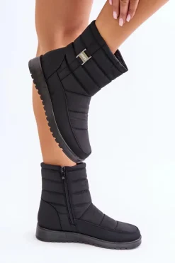 Evento Śniegowce Damskie*Lekkie Śniegowce Damskie Na Zamek Czarne Mezitha