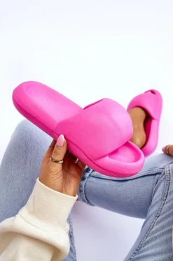 Damskie Boto Lekkie Piankowe Damskie Klapki Na Platformie Fuksja Milton