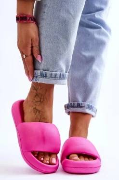 Damskie Boto Lekkie Piankowe Damskie Klapki Na Platformie Fuksja Milton