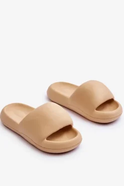 Boto Klapki Na Platformie*Lekkie Piankowe Damskie Klapki Na Platformie Khaki Milton