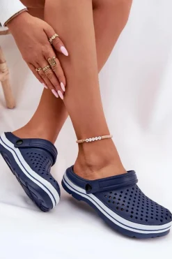 Damskie Evento Lekkie Piankowe Klapki Damskie Granatowe Ardanica