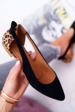 Damskie Boto Lu Boo Baleriny W Szpic Zamsz Czarne Better