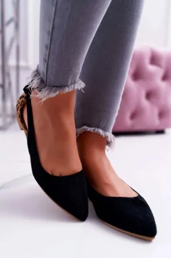 Damskie Boto Lu Boo Baleriny W Szpic Zamsz Czarne Better