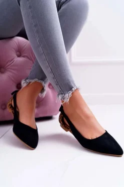 Damskie Boto Lu Boo Baleriny W Szpic Zamsz Czarne Better