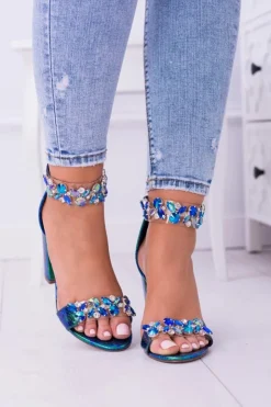 Damskie Boto Lu Boo Benzynowe Sandały Cyrkonie Lambada