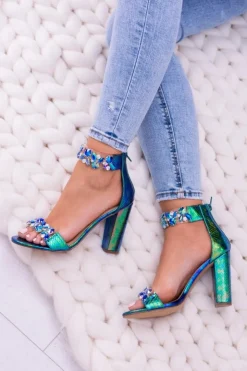 Damskie Boto Lu Boo Benzynowe Sandały Cyrkonie Lambada