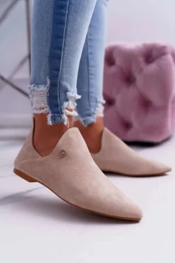 Damskie Boto Lu Boo Botki Z Wycięciami Beżowe Chelsea