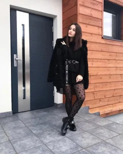 Damskie Boto Lu Boo Czarne Lakierowane Botki Z Wycięciami Rock Girl