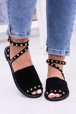 Best Boto Lu Boo Czarne Stylowe Sandały Pari