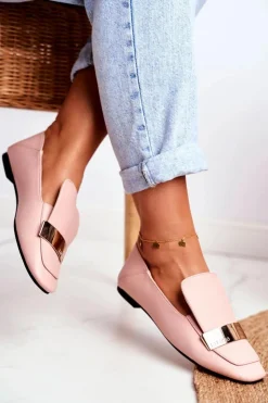 Damskie Boto Lu Boo Damskie Lordsy Różowe Złota Blaszka Harlem