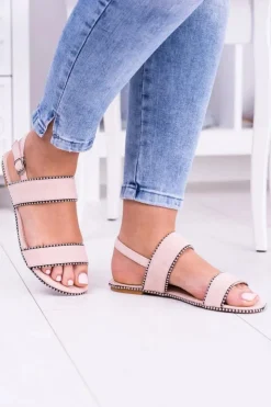 Online Boto Lu Boo Damskie Różowe Sandały Dżety Noeli