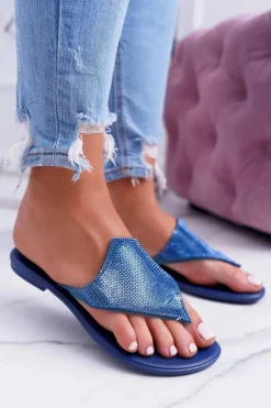 Damskie Boto Lu Boo Gumowe Damskie Klapki Japonki Z Cekinami Anika