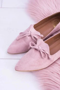 Boto Lu Boo Różowe Baleriny W Szpic Lordsy Zamsz Feliciano