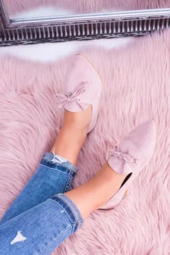 Boto Lu Boo Różowe Baleriny W Szpic Lordsy Zamsz Feliciano