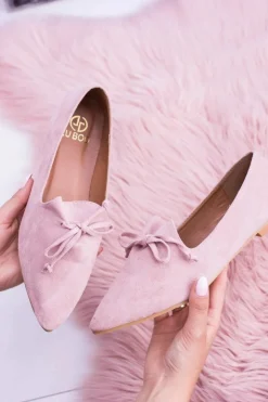Boto Lu Boo Różowe Baleriny W Szpic Lordsy Zamsz Feliciano