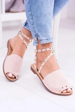 Damskie Boto Lu Boo Różowe Stylowe Sandały Pari