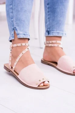 Damskie Boto Lu Boo Różowe Stylowe Sandały Pari