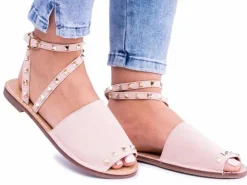 Damskie Boto Lu Boo Różowe Stylowe Sandały Pari