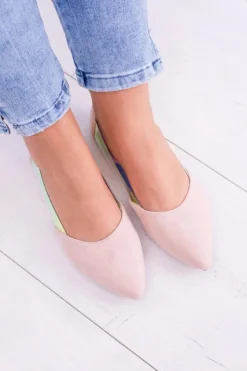 Boto Baleriny Klasyczne*Lu Boo Transparentne Holograficzne Balerinki w Szpic Venessa