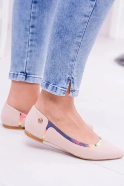 Boto Lu Boo Transparentne Holograficzne Balerinki w Szpic Róż Lison