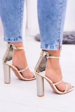 Hot Boto Lu Boo Złote Sandały Na Słupku Lissa