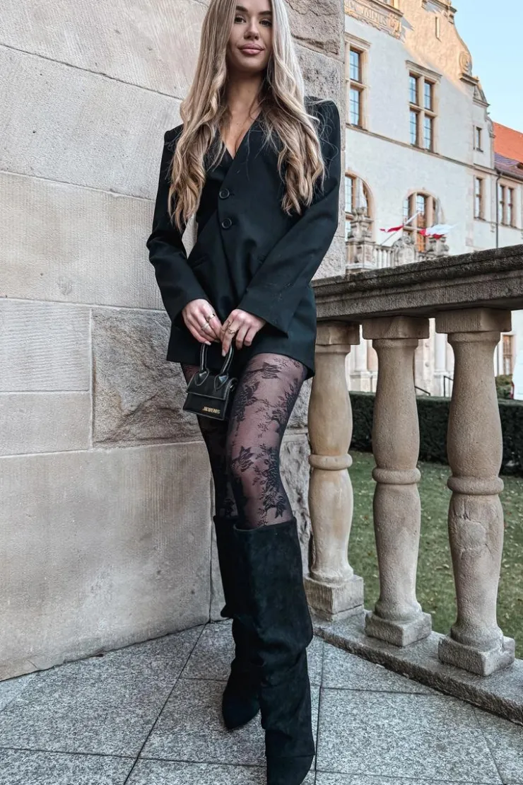 Damskie Boto Marszczone Kozaki Na Szpilce Z Eko Zamszu Ocieplane Czarne Mavella