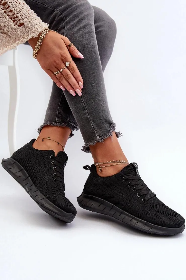 Online Evento Materiałowe Buty Sportowe Damskie Czarne Kephope