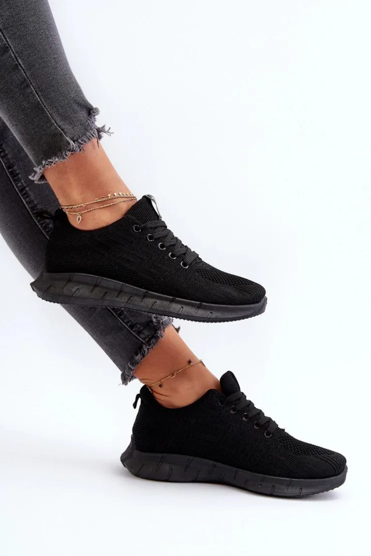 Online Evento Materiałowe Buty Sportowe Damskie Czarne Kephope