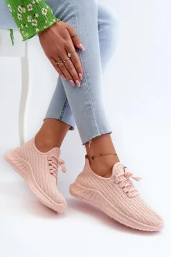 Damskie Boto Materiałowe Lekkie Buty Sportowe Damskie Różowe Xalara