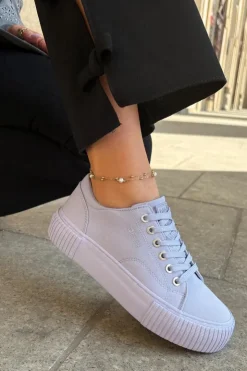 Damskie Big Star Shoes Materiałowe Trampki Damskie Big Star RR274406 Fioletowe