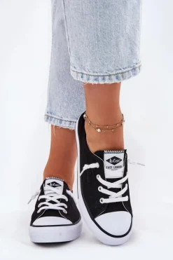 New Lee Cooper Materiałowe Trampki Damskie LCW-25-02-3299L Czarne Czarny