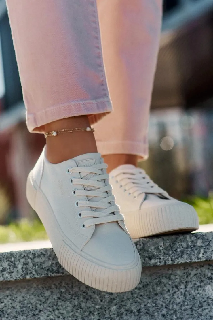 Big Star Shoes Trampki Damskie Big Star|Trampki Damskie Niskie*Materiałowe Trampki Damskie Big Star RR274407 Beżowe Beżowy