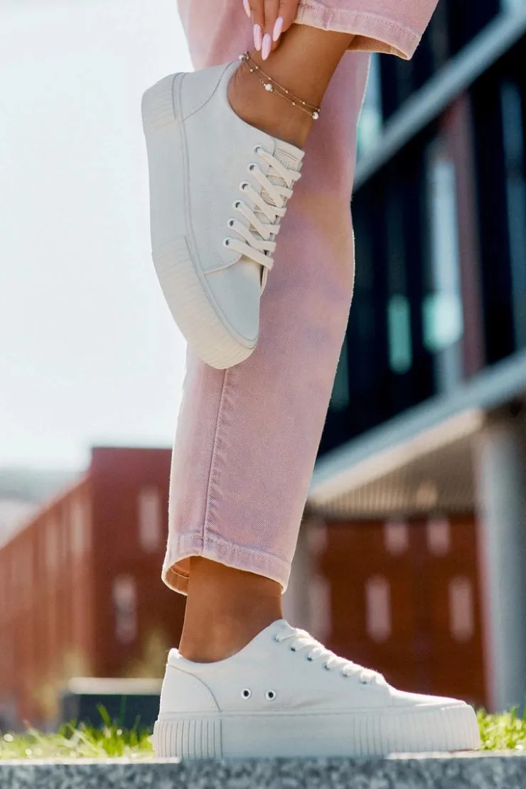 Big Star Shoes Trampki Damskie Big Star|Trampki Damskie Niskie*Materiałowe Trampki Damskie Big Star RR274407 Beżowe Beżowy