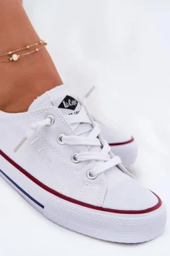 Lee Cooper Materiałowe Trampki Damskie LCW-25-02-3296L Białe