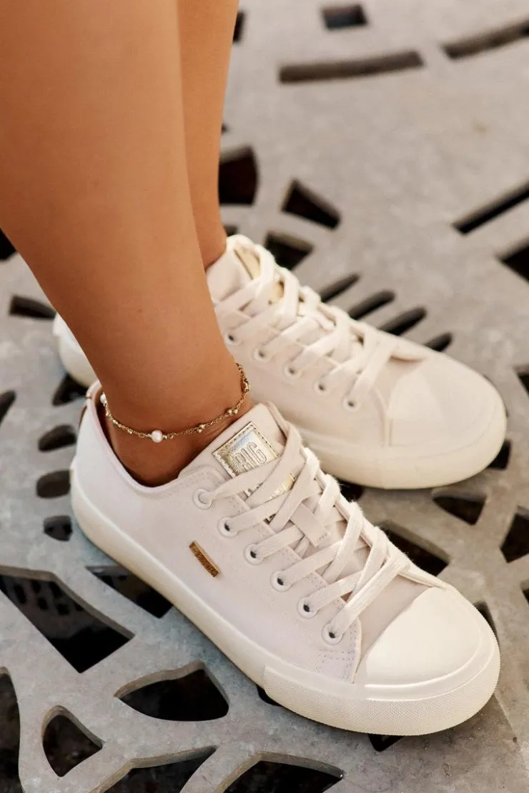 Damskie Big Star Shoes Materiałowe Trampki Damskie Big Star RR274768 Beżowe