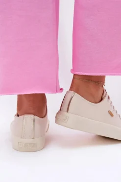 Damskie Big Star Shoes Materiałowe Trampki Damskie Big Star RR274768 Beżowe