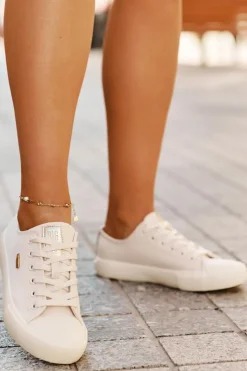 Damskie Big Star Shoes Materiałowe Trampki Damskie Big Star RR274768 Beżowe