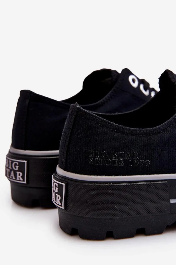 Best Big Star Shoes Materiałowe Trampki Na Platformie Big Star LL274149 Czarne