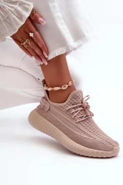 Damskie Boto Materiałowe Wsuwane Buty Sportowe Damskie Różowe Nelmarie