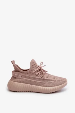 Damskie Boto Materiałowe Wsuwane Buty Sportowe Damskie Różowe Nelmarie