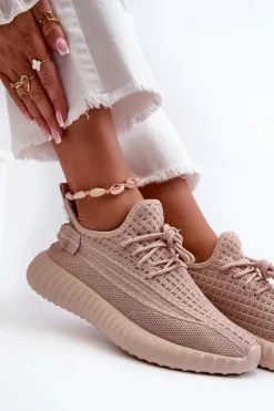 Damskie Boto Materiałowe Wsuwane Buty Sportowe Damskie Różowe Nelmarie