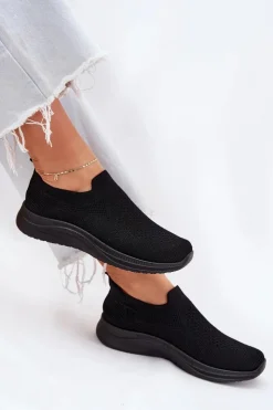 Damskie Boto Materiałowe Wsuwane Buty Sportowe Damskie Czarne Astusa