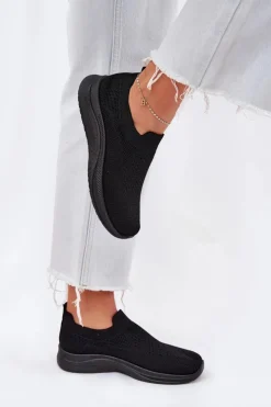 Damskie Boto Materiałowe Wsuwane Buty Sportowe Damskie Czarne Astusa