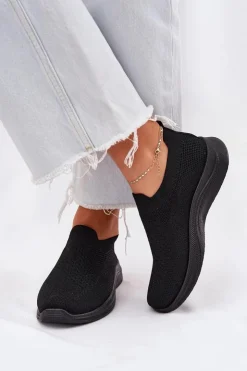 Damskie Boto Materiałowe Wsuwane Buty Sportowe Damskie Czarne Astusa