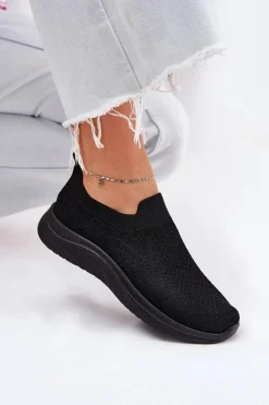 Damskie Boto Materiałowe Wsuwane Buty Sportowe Damskie Czarne Astusa